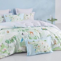 Mengjie Baby 2024 new childrens category A pure cotton four-piece bedding set cotton bed sheets and quilt cover three-piece set