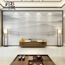  New Chinese style TV background wall paper Bedroom living room film and television wall cloth freehand ink landscape landscape custom mural
