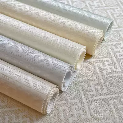 Modern simple new Chinese Wall cloth classical Chinese style maze back pattern jacquard waterproof living room bedroom solid color wall cloth