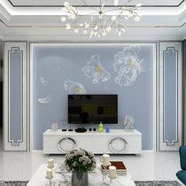  New Chinese wallpaper living room TV background wall wall cloth sofa bedroom modern minimalist 3D film and television wall painting 2021