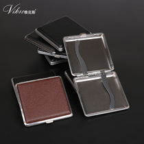 Cigarette case 20 Fitted Portable Ultra Slim Stainless Steel Leather Incense Smoke Box Man Personality Creative Fine Smoke Metal Smoke Clips