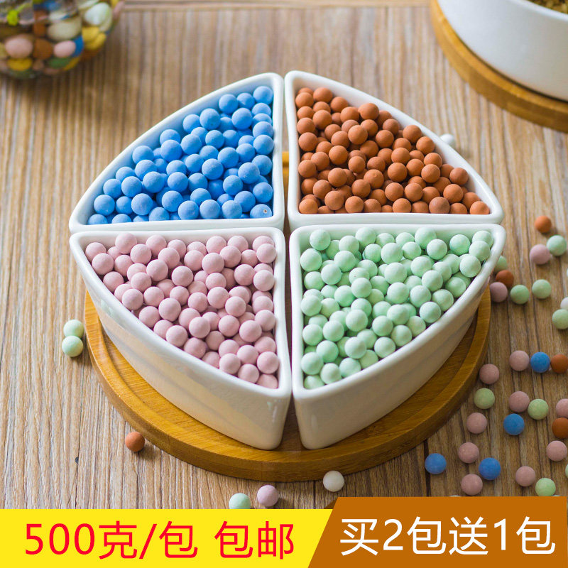 Colorful ceramicite flowers with multi-meat paving stone pottery carbon ball hydroponic fish tank microscape decoration green plant with small potted plants paved face-Taobao