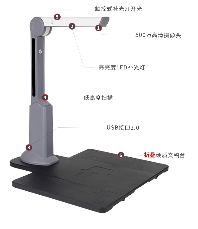 Liang Tian Gao Paiyi Máy quét tập tin HD Nhận dạng văn bản OCR 10 triệu pixel chứng chỉ sách quét mã vạch quét tự động a3a4 xách tay - Máy quét