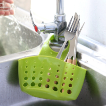 Creative kitchen sink drain hanging bag small shelf sponge pool storage supplies plastic hanging basket drain rack