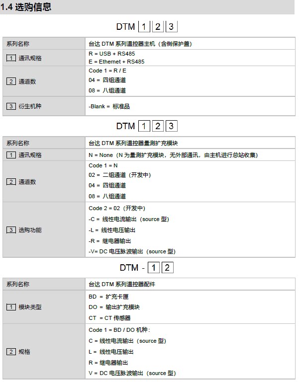 Delta DTM Series Ethernet Temperature controller DTME08 DTMR08 DTMR04 host in bo