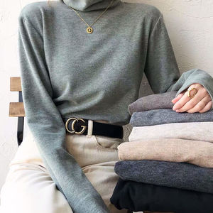 德绒高领打底衫女秋冬内搭百搭洋气t恤上衣