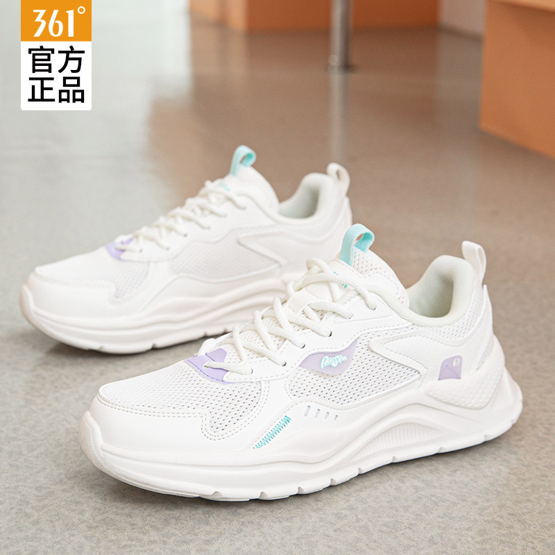 361 women's shoes 2023 spring new breathable women 361 degree shoes shock absorption and leisure shoes