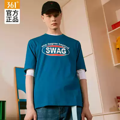361 sports T-shirt men's 2021 summer new national tide half sleeve round neck breathable official website 361 Degree casual short sleeve