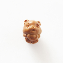 Qinling wild dragon pattern peach core carving zodiac rat rich mouse can love cute version bag hanging mobile phone hanging hand ankle accessories