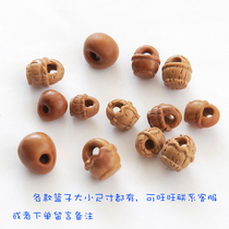 Peach basket Wild peach core carving boutique handmade diy carved small basket peach basket baby gift hanging