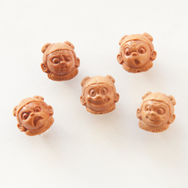 Qinling wild dragon peach carving boutique Nezha cute version cartoon accessories original pure handmade DIY National style