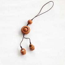 Hanging bag hanging peach carving boutique handmade wild peach carved bracelet accessories