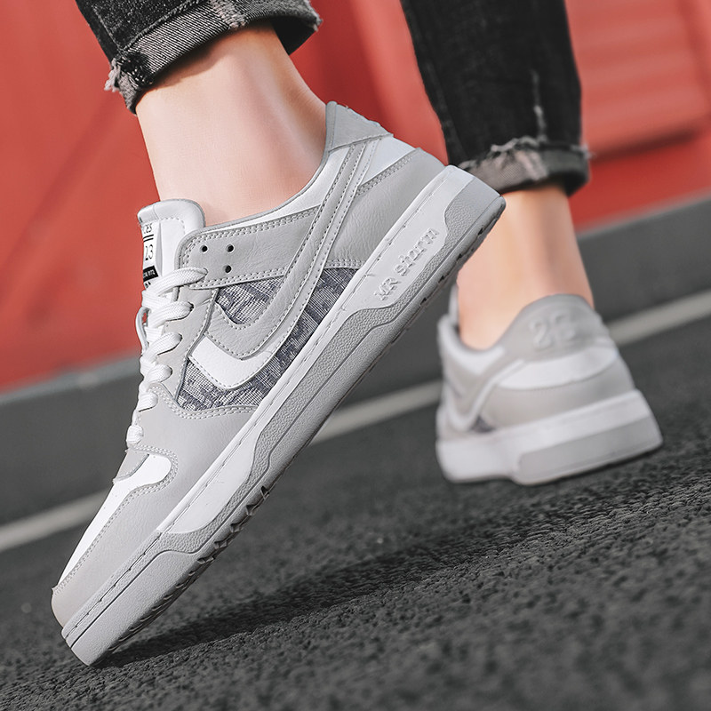 Men's shoes 2022 new spring student casual board shoes men's trendy shoes all-match trend net red leather shoes small white shoes men