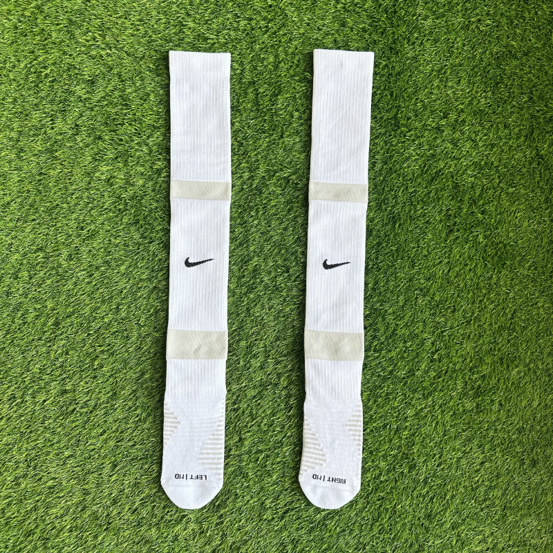 Nike Football Socks, Long Socks, Over-The-Knee Socks, White, Adult and Youth, Chinese Super League Professional Players, Same Style Cv1956