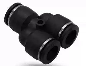 Black high-end gas pipe joint pneumatic cylinder fast Y-type tee quick plug PY4 6 8 10 12 14 16