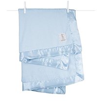 Little Giraffe Luxe Stroller Baby Blanket Blue 29 x