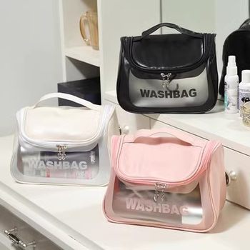 398 free shipping transparent pvc toilet bag travel storage bag