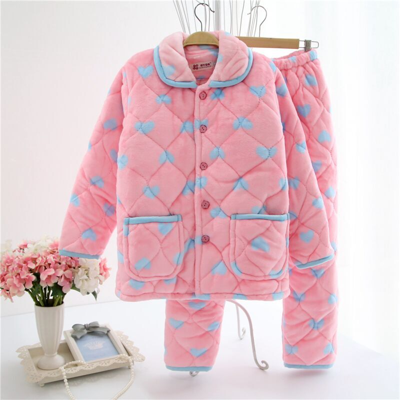 Đặc biệt cung cấp đồ ngủ mùa đông chăn bông cho phụ nữ trung niên cotton mẹ ba lớp dày bông dịch vụ nhà cộng với bộ đồ những kiểu đồ bộ đẹp