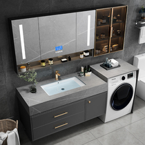 Washing Machine Integrated Cabinet Balcony Mate Washbasin Cabinet Rock Board Bath Room Cabinet Composition Cabinet Modern Brief Washstand Basin
