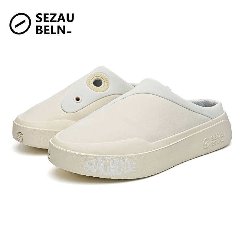 Sezau-Beln Cao Fangxian Dou 2025 Men's and Women's Szb Sports Casual Slippers soft sole Fashionable Half-Slippers