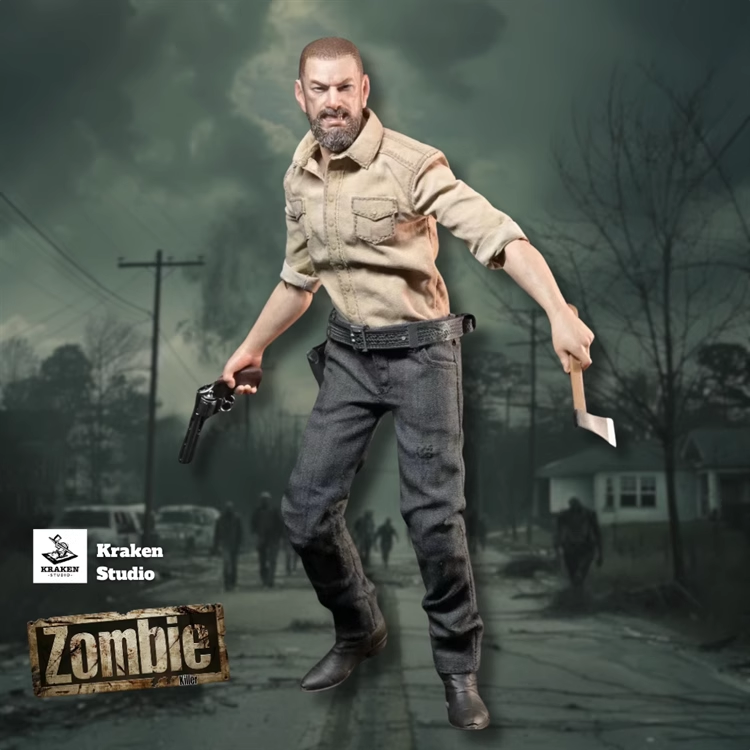 Kraken The Walking Dead 1/12 Zombie Killer Rick Grimes Action
