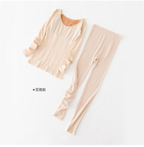 Daily single MACCICH self-heating thermostatic abdominal body shaping womens thermal underwear set autumn and winter thick back plus Velvet