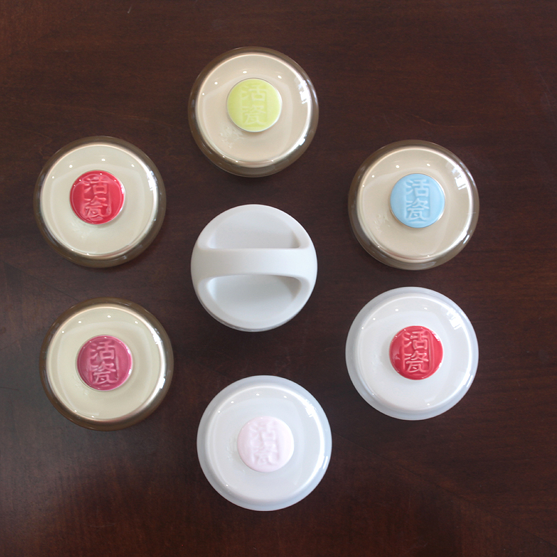 Dry Tang Xuan live porcelain original acrylic cup lid high Cup portable wood grain cover leak-proof water cup lid