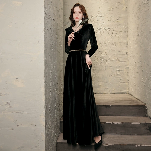 Бархатное зимнее элитное вечернее платье, 2020, премиум класс, яркий броский стиль