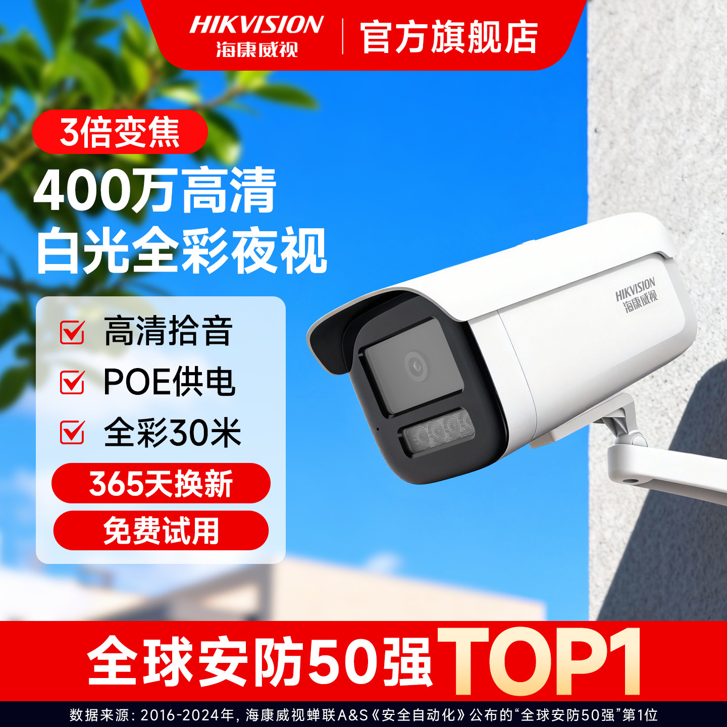 Рекламная головка сетевой камеры Hikvision с дистанционным управлением мобильным телефоном и наружным монитором камеры высокой четкости с зумом