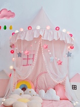 Childrens bed curtain wall hanging bedside tent indoor toy house princess style girl playhouse small house bed separation artifact