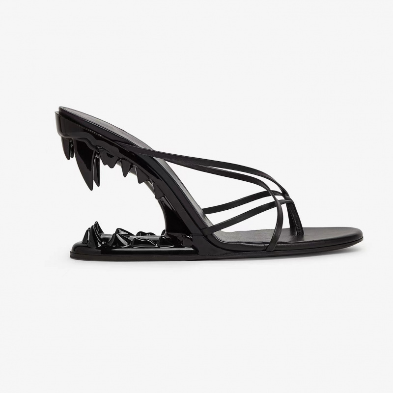 Foreign Trade Spring New European and American Style Runway Show Irregular Heel Women's High-Heeled Slippers Catwalk Style Wedge Cross Sandals Foreign Trade Spring New European and American Style Runway Show Irregular Heel Women's High-Heeled Slippers Catwalk Style Wedge Cross Sandals