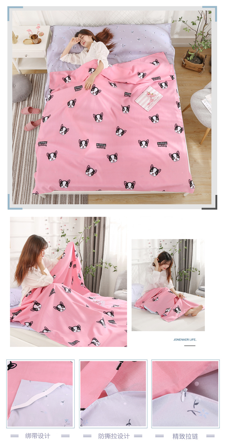 Túi ngủ du lịch hoạt hình di động đơn cắm trại dày người lớn tấm siêu nhẹ vệ sinh ngoài trời được bảo hiểm khách sạn - Túi ngủ túi ngủ cho trẻ