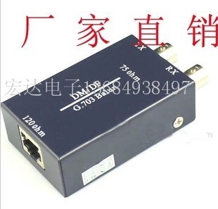 Bnc to Rj45 Transmitter E1 Converter Balanced to Unbalanced 75 Ohm to 120 Ohm Impedance G703 Coaxial