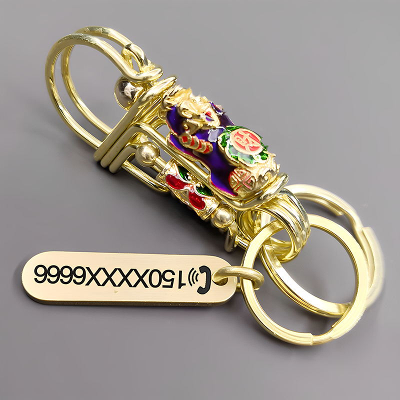 Trendy Kuaishou Pure Copper Pixiu Bird Keychain, Handmade, Creative High-End Gift for Men and Women, Car Hanging Accessory Chain