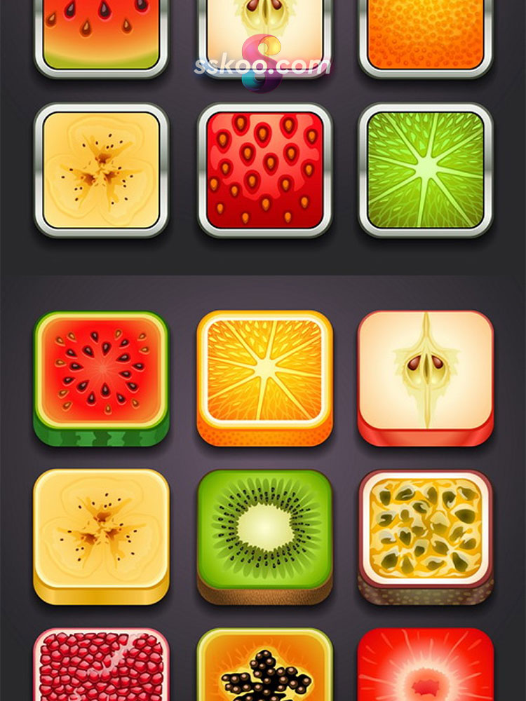 瓜果蔬菜水果汉堡食物食品饮品西餐美食UI图标ICON矢量AI设计素材插图2