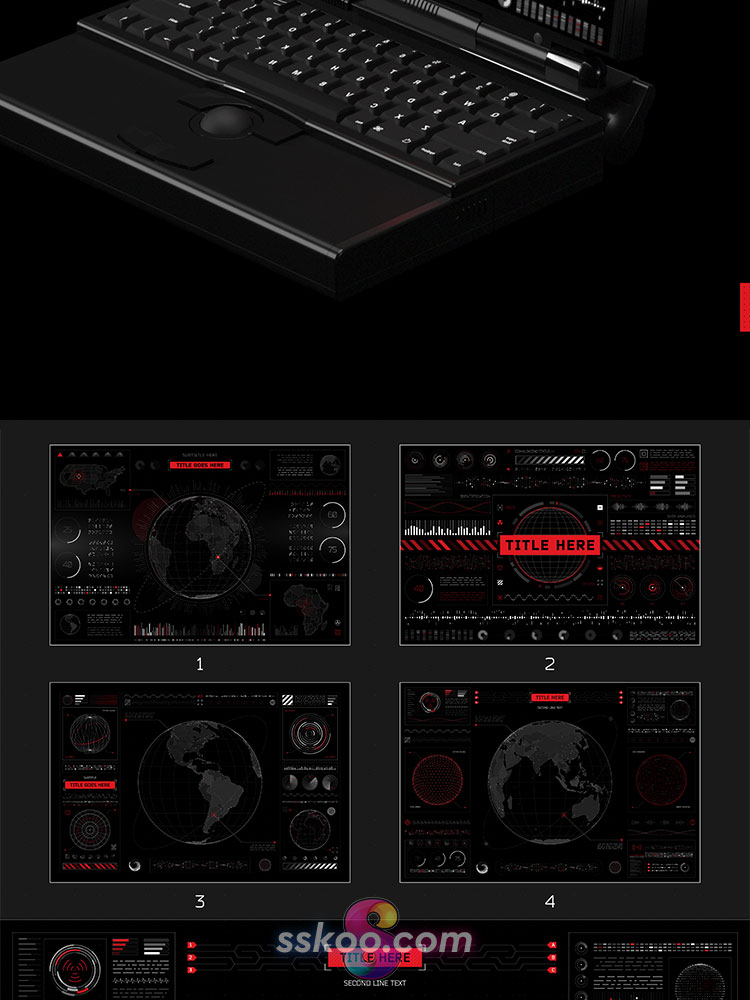 未来HUD界面UI科幻电影数据信息化图表游戏AI EPS设计PSD模版素材插图11