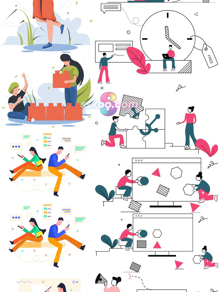 办公工作场景商人经理形象插画绘画插图AI矢量SVG设计Sketch素材插图15