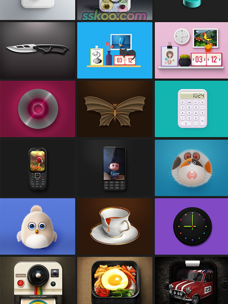 质感写实图标ICON拟物化UI界面设计师面试作品集PSD分层设计素材插图11
