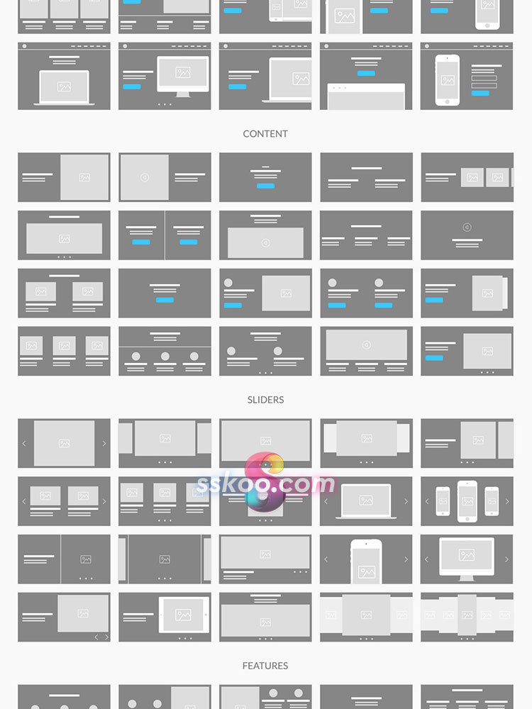 UI界面UX交互网站APP逻辑线框布局流程图PSD素材XD设计Sketch模板插图8