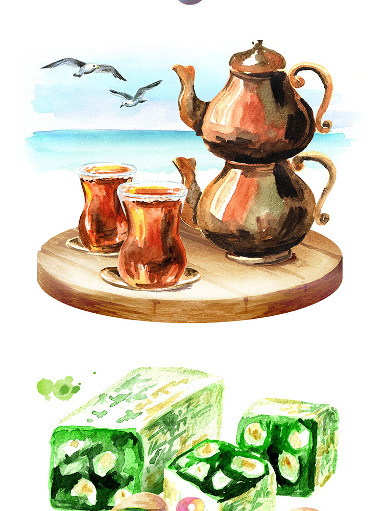杏仁坚果食用油瓶子手绘水彩剪贴画插画插图PSD设计装饰素材插图12