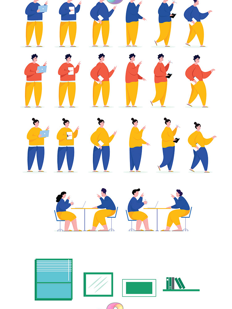 团队建设合作职场人物形象插画绘画插图AI矢量SVG设计Sketch素材插图7