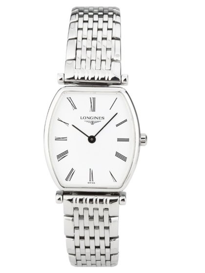 浪琴（Longines）嘉岚系列酒桶形钢带女士石英腕表L4.205.2.32.7