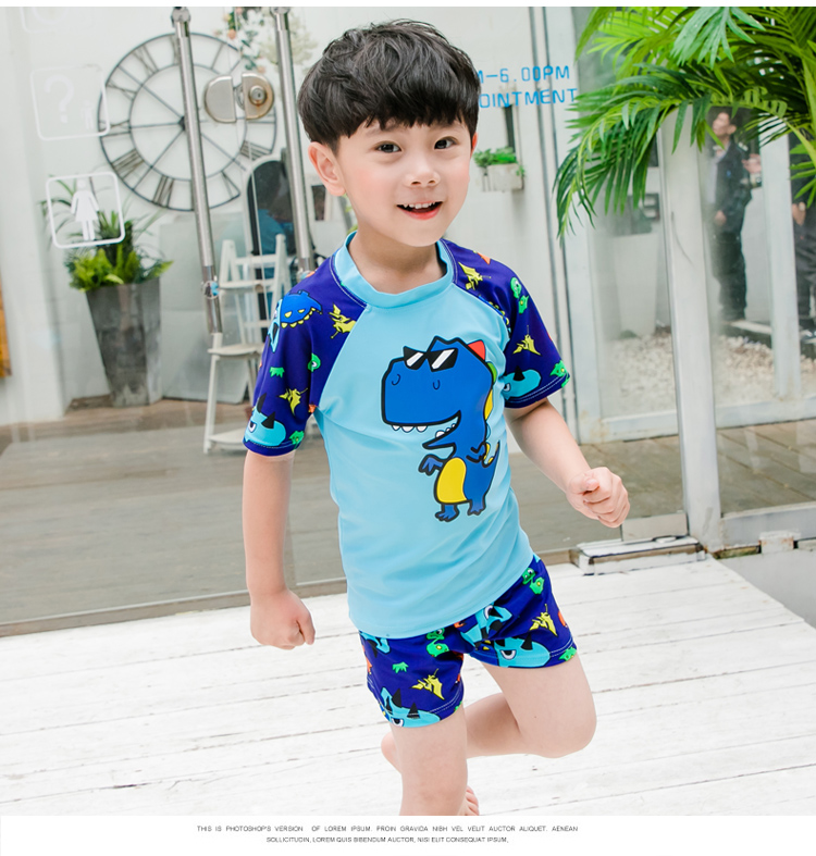 Trẻ em của đồ bơi trai chia nhỏ trẻ em lớn sun boy boy bé bơi lội thân phù hợp với dễ thương khủng long đồ bơi triều đồ bơi trẻ con