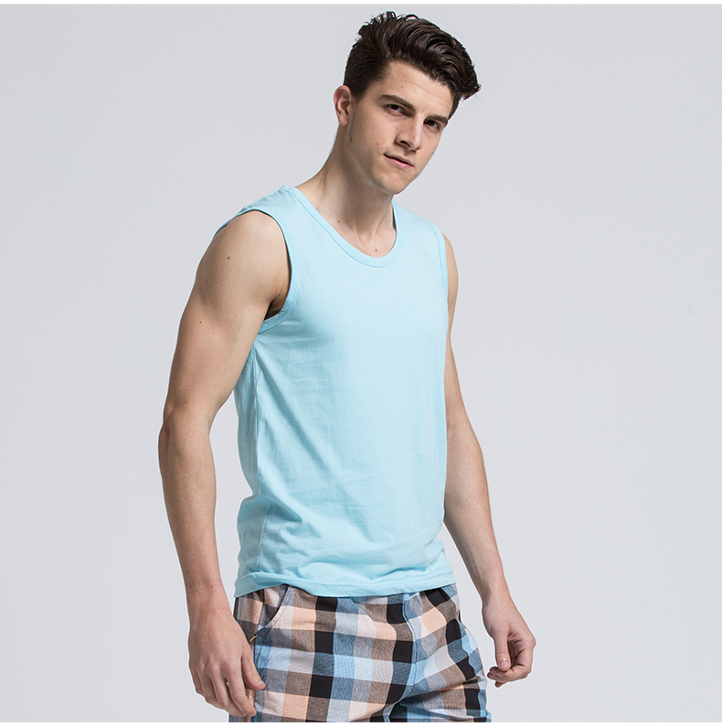 Dòng sản phẩm mới của cotton vest nam Slim thể thao chạm đáy đồ lót mùa hè thời trang trẻ trung bó sát không tay áo áo thun ba lỗ nữ big size