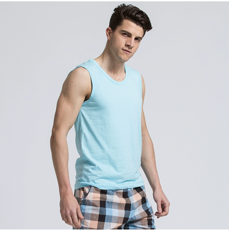 Dòng sản phẩm mới của cotton vest nam Slim thể thao chạm đáy đồ lót mùa hè thời trang trẻ trung bó sát không tay áo