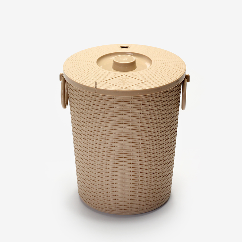 Tea bucket imitation rattan plastic tea residue bucket tea waste waste water bucket bucket rattan tea ceremony with 6582-TIAY