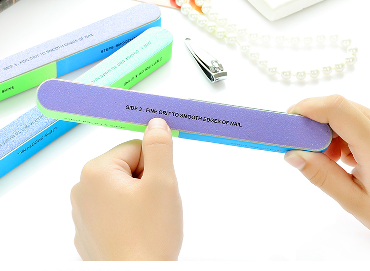 In ấn sáng tạo dũa móng tay thanh cát Đánh bóng sáu mặt tool dụng cụ làm móng tay dũa móng tay dụng cụ làm nail