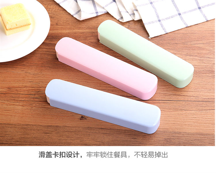 Nhật Bản đũa đũa đặt học sinh du lịch trẻ em dễ thương hộp dao kéo người lớn cầm tay bằng thép không gỉ hai mảnh bộ bát đĩa sứ cao cấp