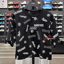 Li Ning short sleeve woman 2021 Summer new BAD FIVE pure cotton comfortable and breathable loose short T-shirt AHSR124
