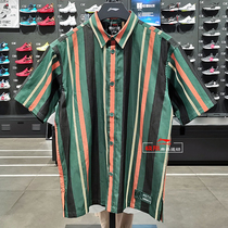 Li Ning sports casual shirt 2021 Summer new man pure cotton loose upright collar short sleeve jacket ASHR051